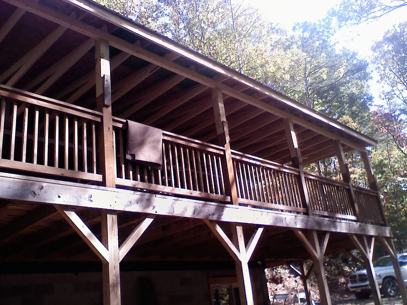 Timber framing under a new elevated porch and deck — Roof Leak Repair in Eldena by Roofing Brothers